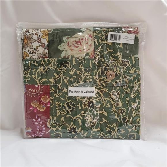 Antique Chic 21 X 84-Inch Cotton Window Patchwork Valance, Multicolor - Picture 5 of 6